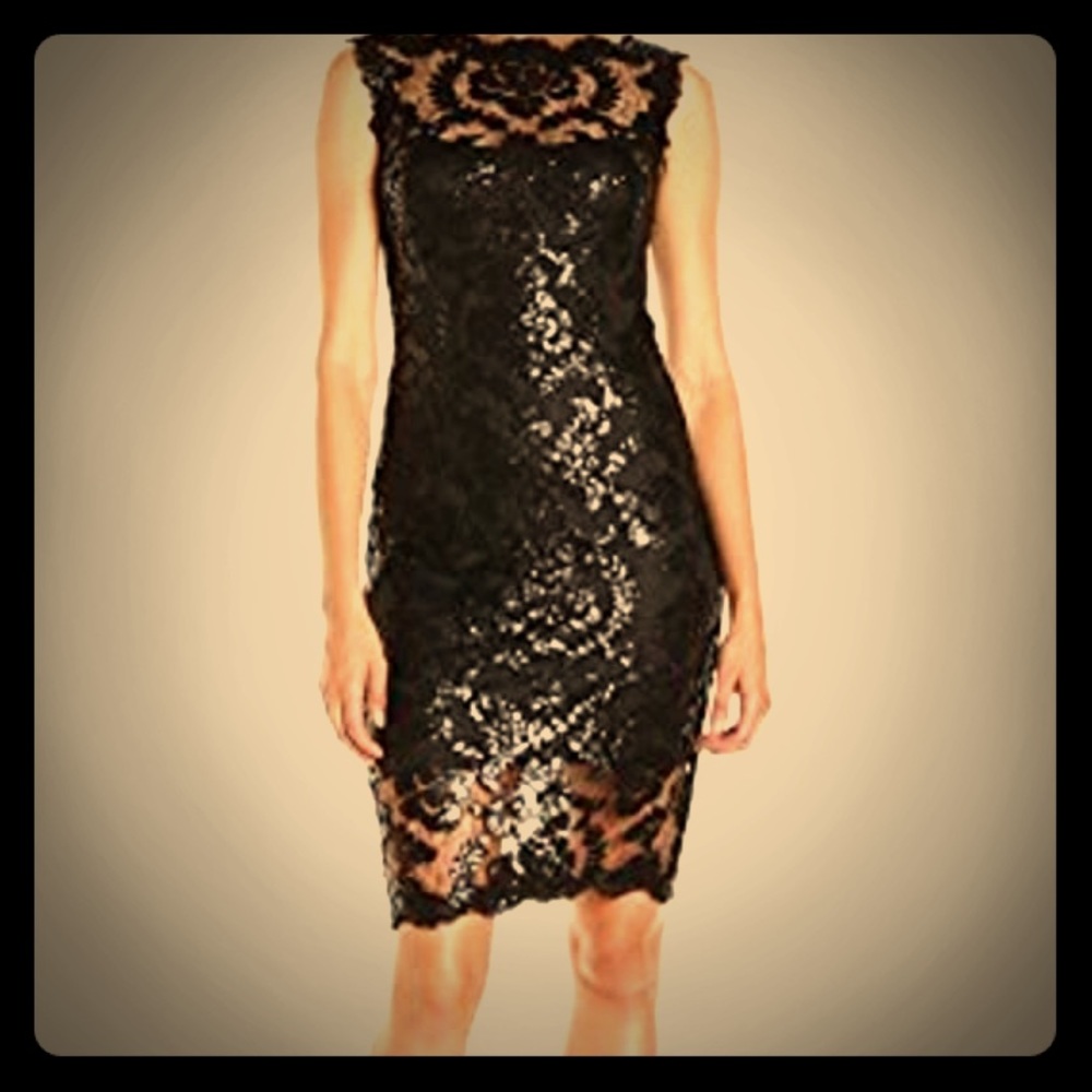 NWOT Designer Tadashi Shoji Black Cocktail Dress